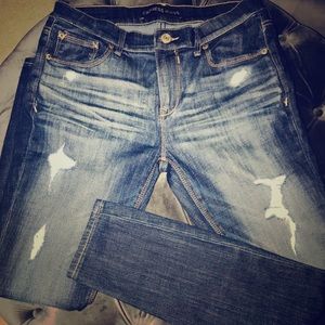 Dark denim mid rise legging