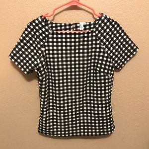Black and white gingham top