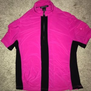 Lightly worn pink spandex shirt
