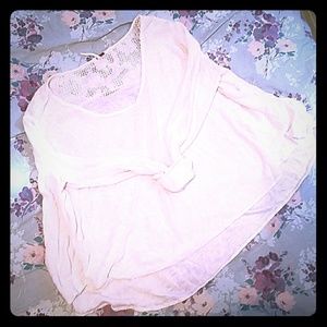 Free People pale pink Hi-low sweater- S