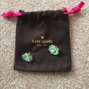 Kate Spade mint green flower earrings