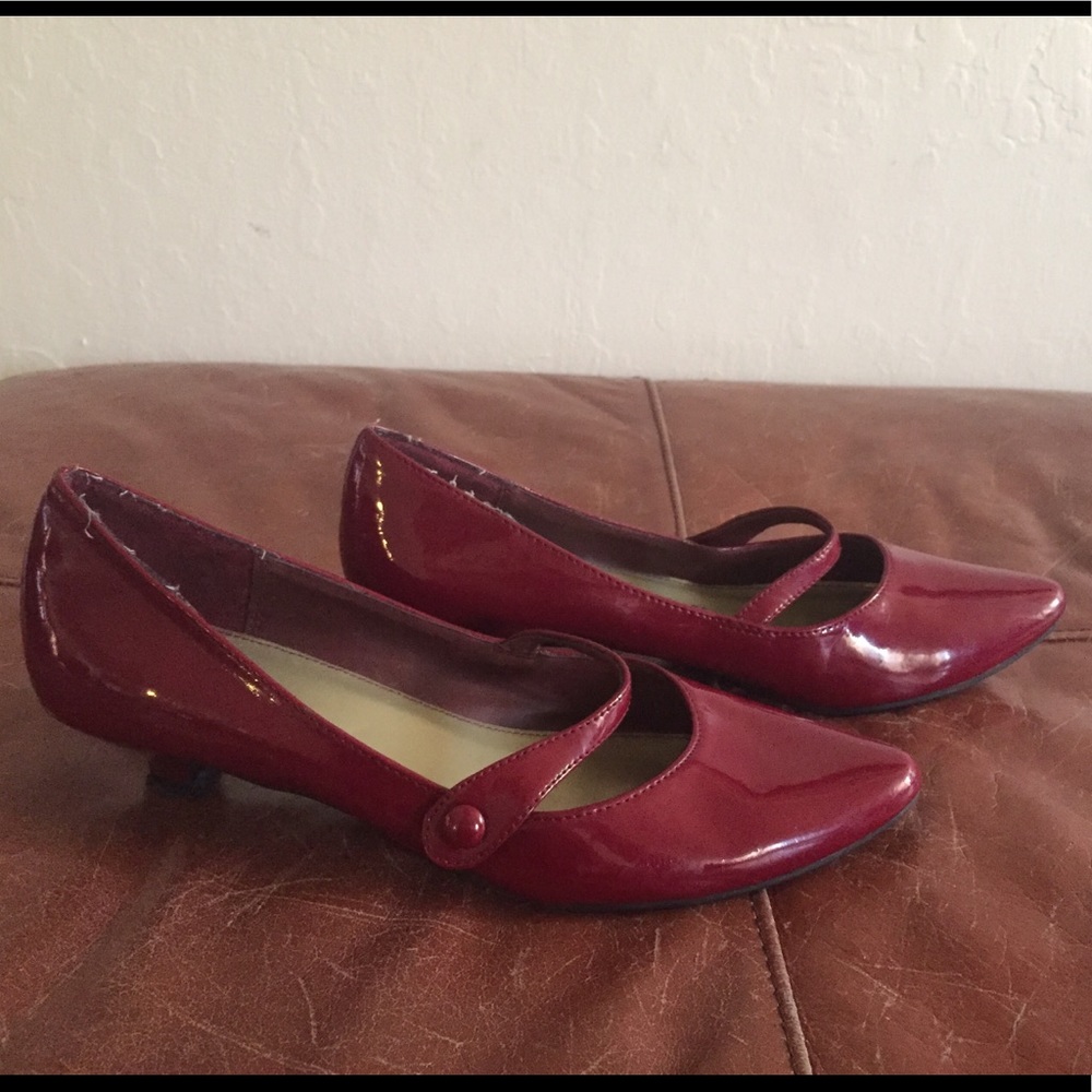💥SALE - TODAY ONLY💥 Cranberry red Mary Janes