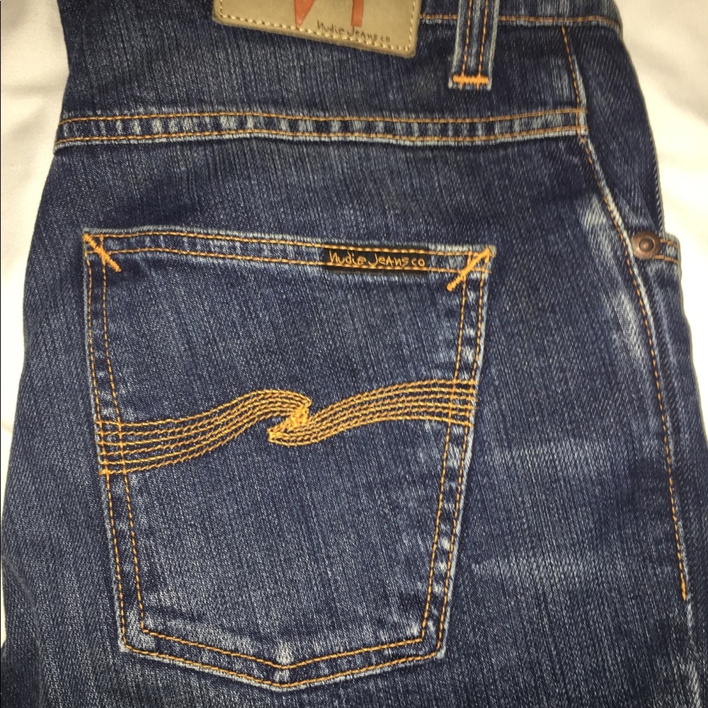 Nudie Men Jeans shaded blue