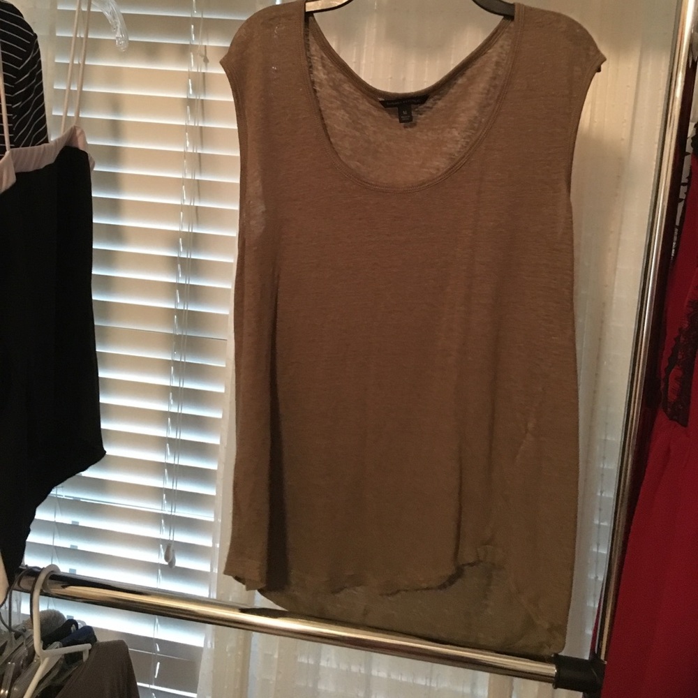 Hunter green semi sheer tank