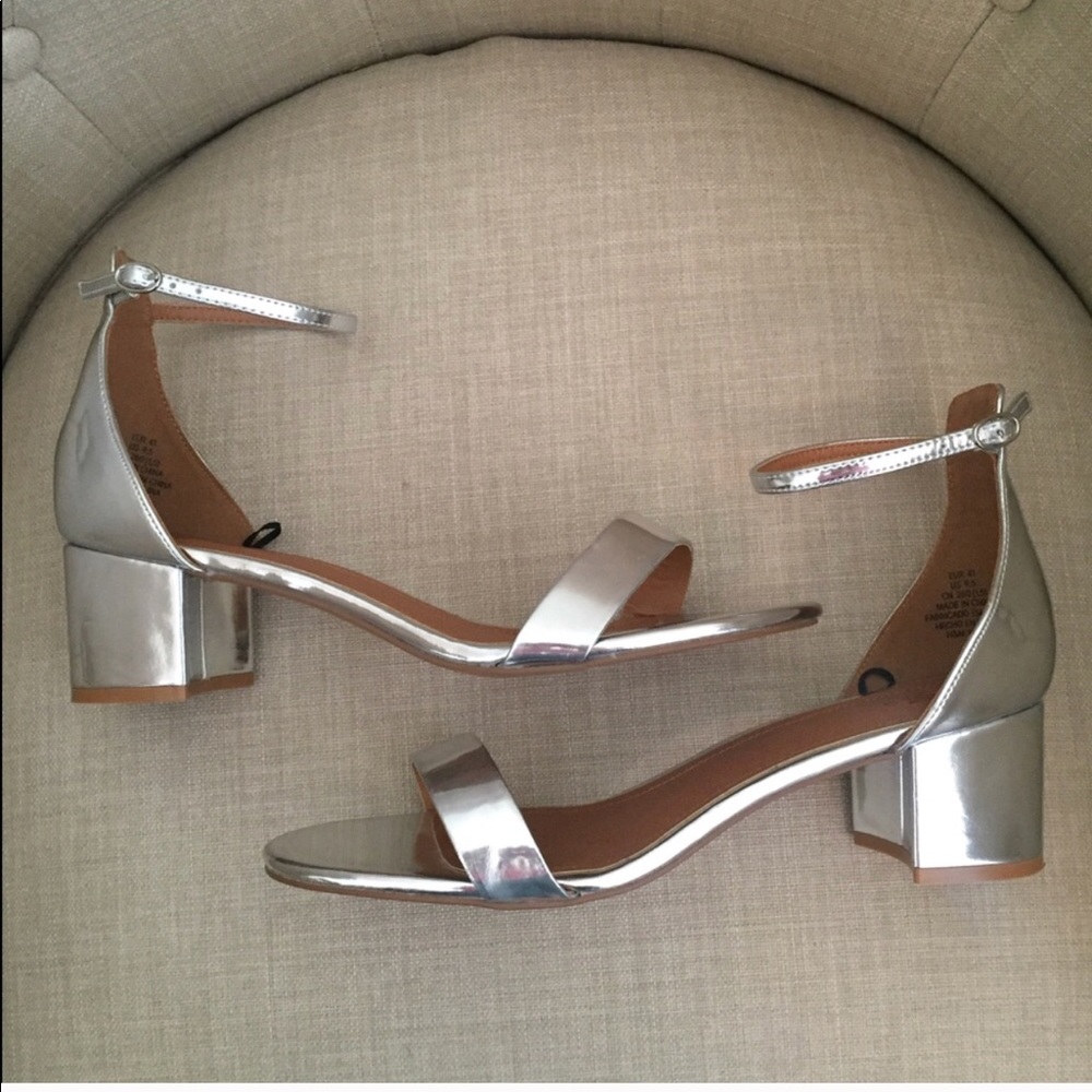 Metallic Block Heels