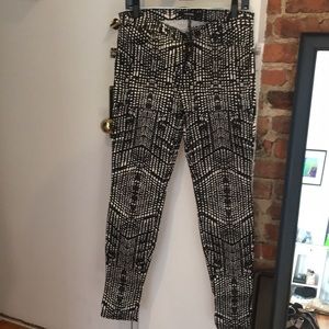 JBrand Kaleidoscope Black and White Jeans, Size 30