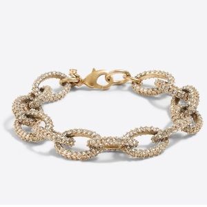 J. Crew gold and crystal link bracelet