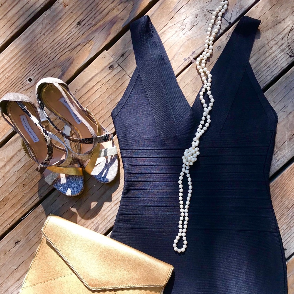 Herve Leger Ultimate Little Black Dress XS