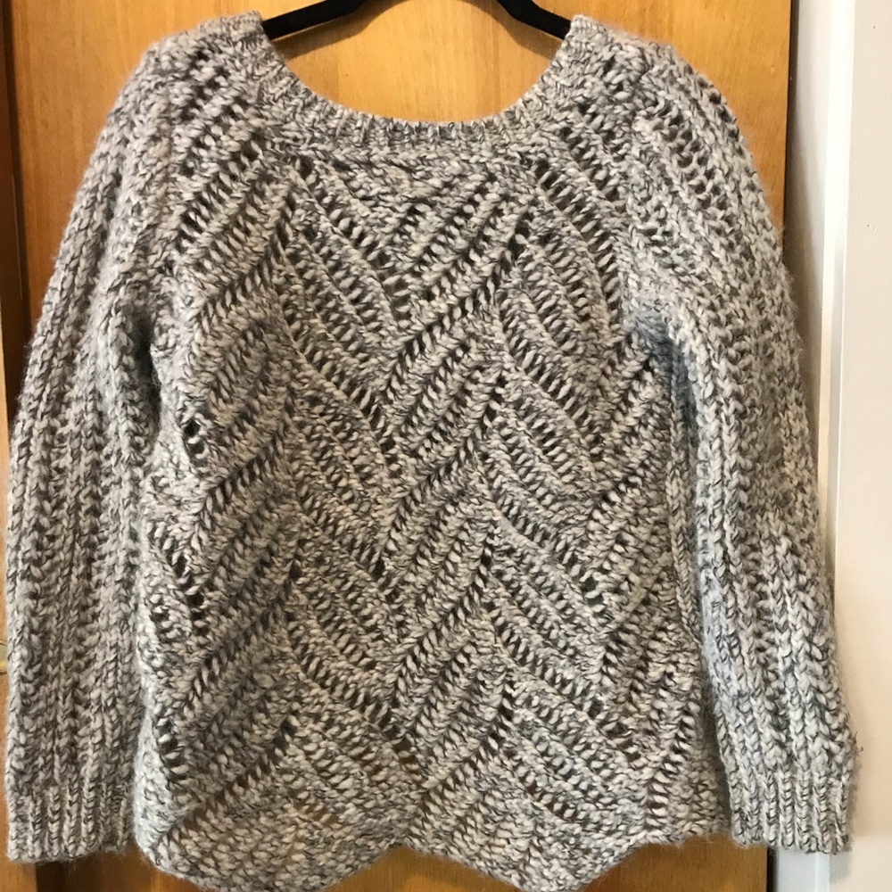 Loft Gray Knit Sweater