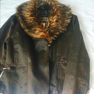 Fur Denim jacket