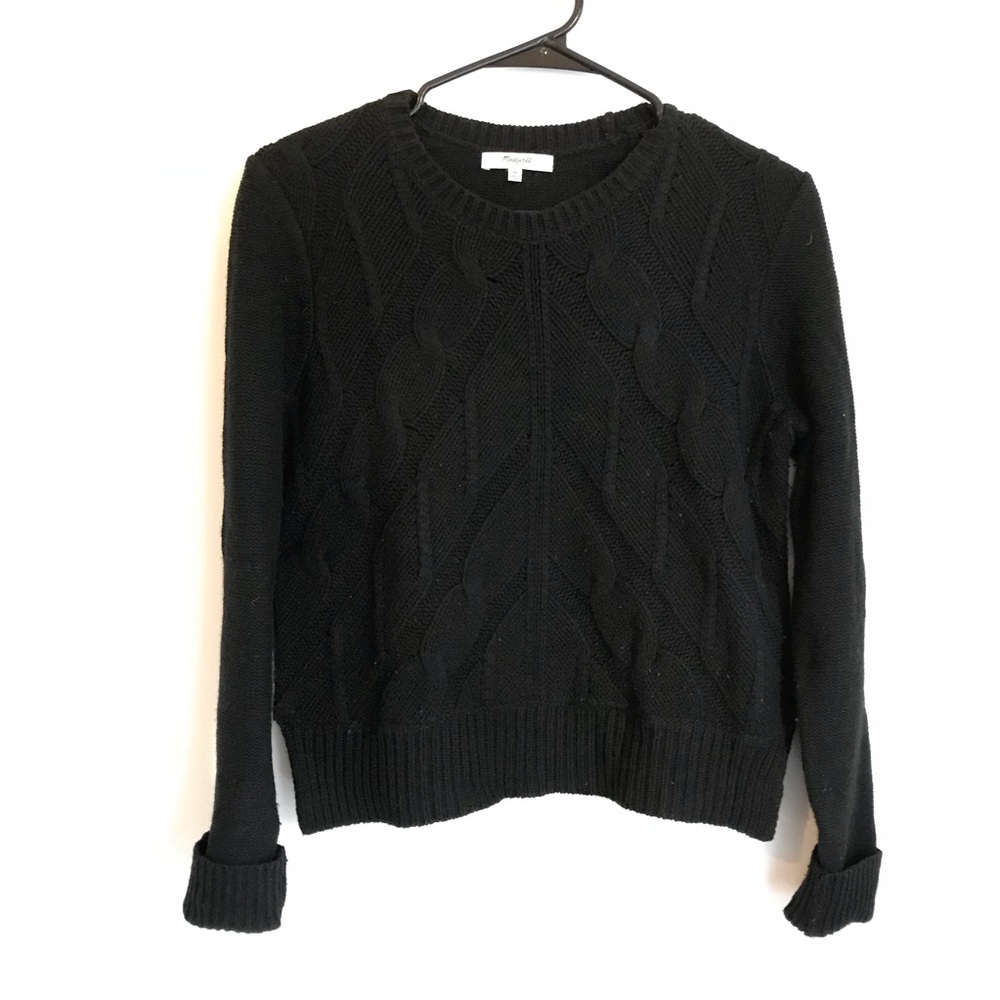 Madewell Cableknit Cropped Sweater