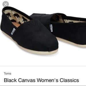 Black Toms size 8
