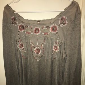 Free People Embroidered top