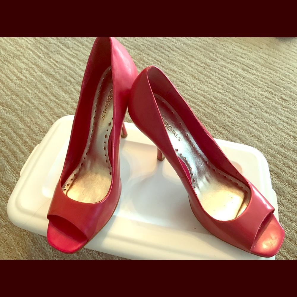 Hot pink shoes