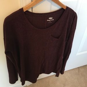 Maroon long sleeve shirt