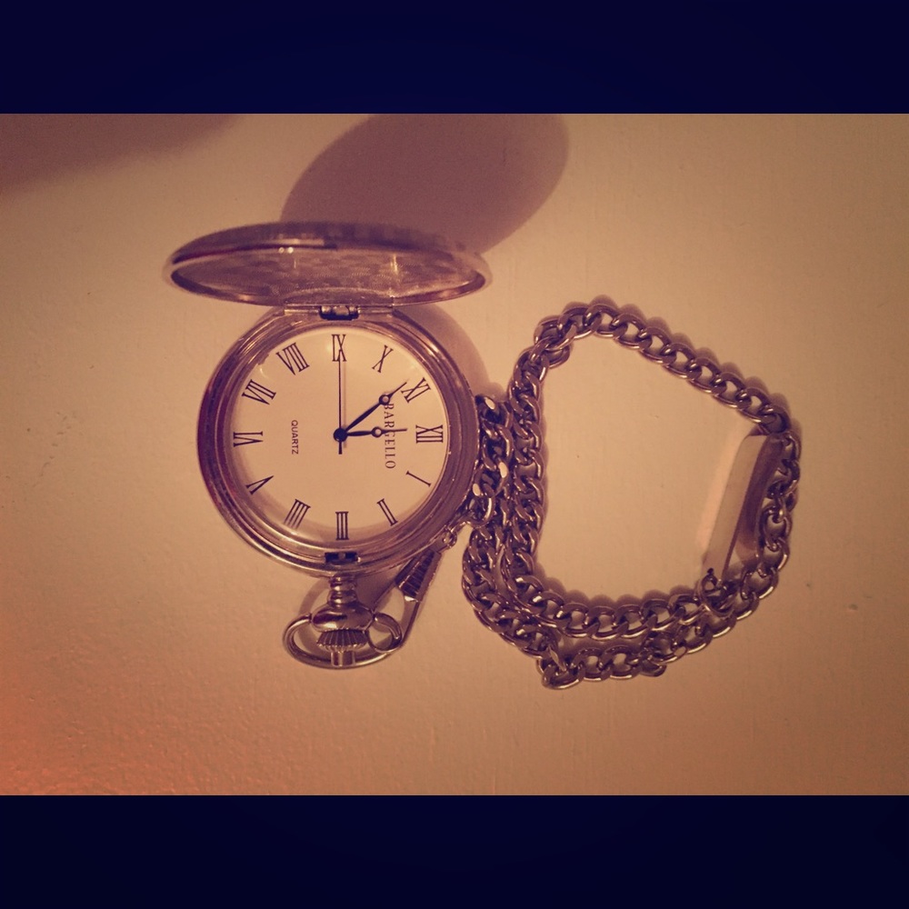 Bargello stainless steel pocket watch