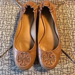 Tory Burch reva royal tan tumbled 7 1/2