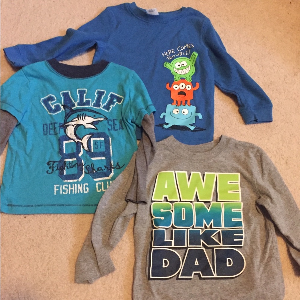 3 long sleeve shirt bundle (2t)