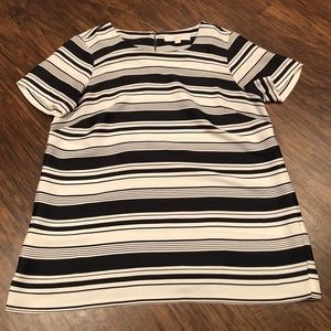 LOFT black and white striped blouse