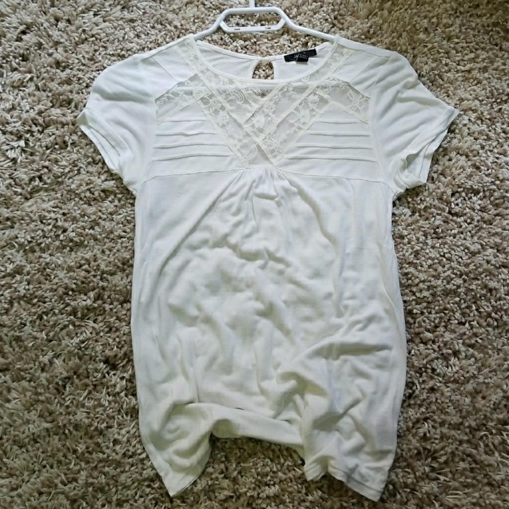 White shirt with lace