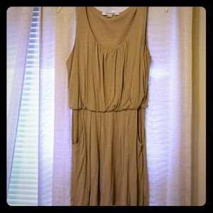 Beige shift dress