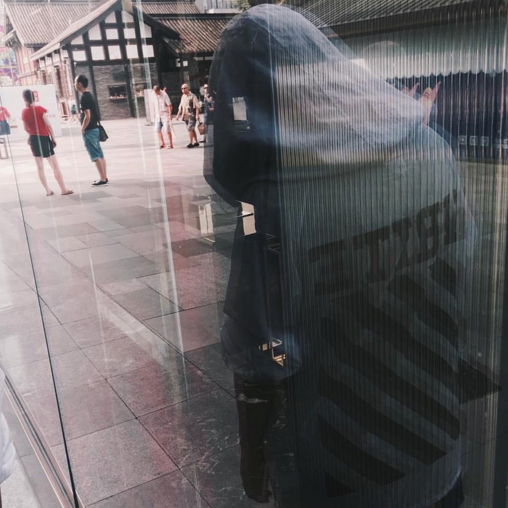 A very cool Off-White UV-protection wear!