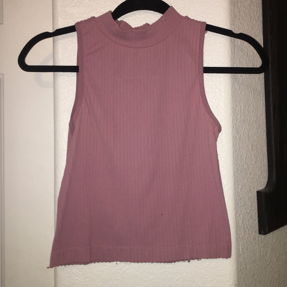 Purple Mock Neck Tank