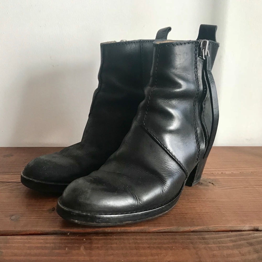 Black Acne Pistol boots, size 36