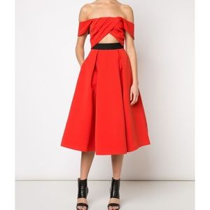 Self Portrait Red Dress Size 10