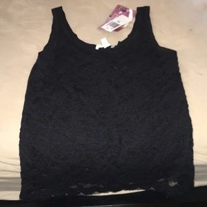 Black lace tank top