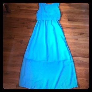 Turquoise sheer dress