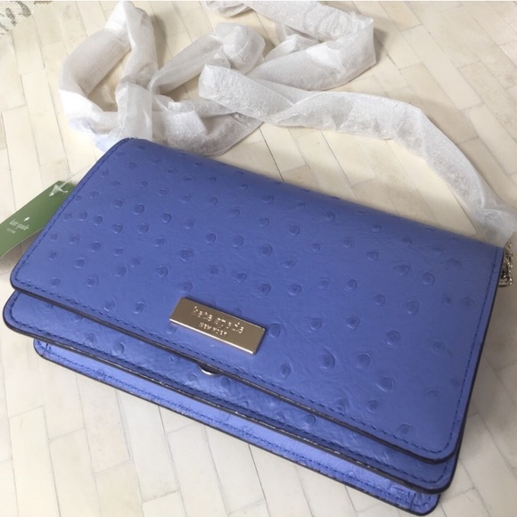 kate spade Handbags - Kate Spade Indigo Ostrich Embossed Bag