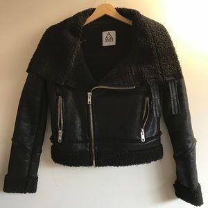 Women’s UNIF Faux Leather Moto Jacket XS