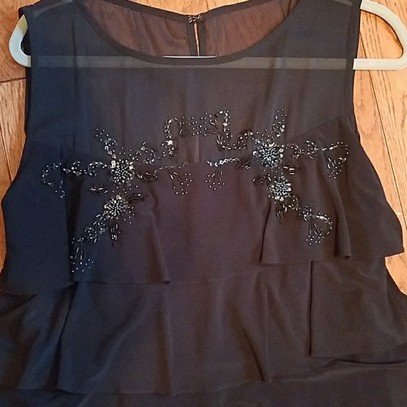 Sleevles black ruffle dress - Picture 3 of 3