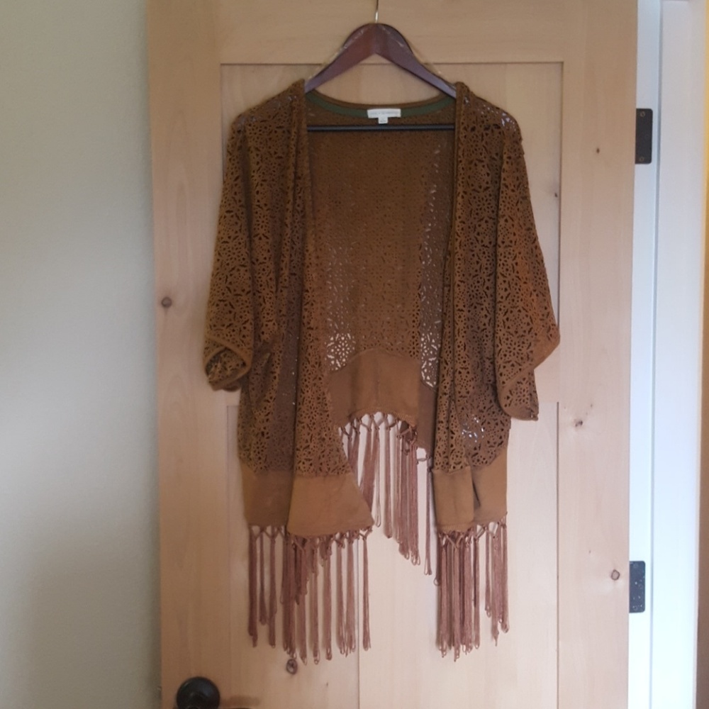 Suede feeling fringe top. Great for NFR