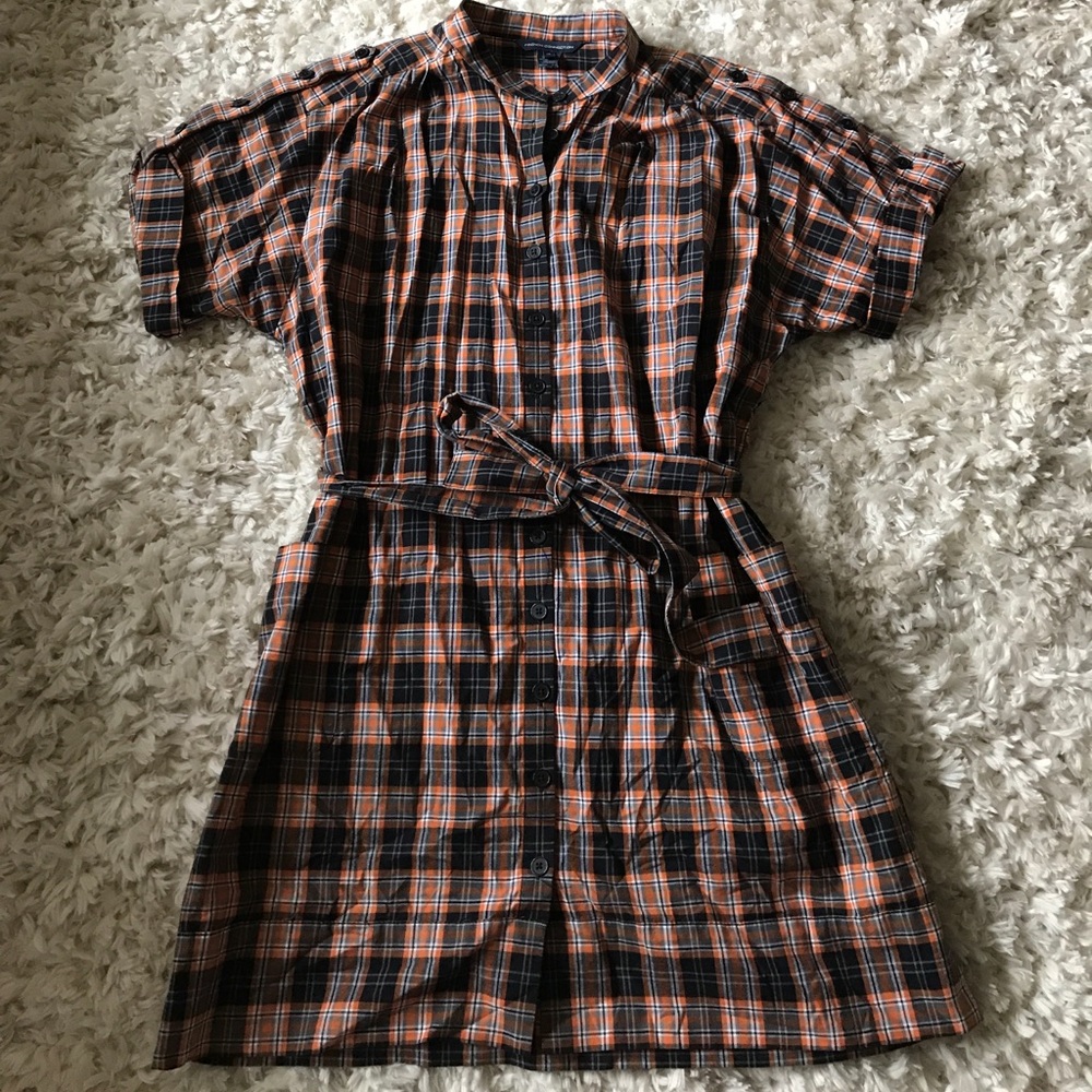 French Connection Plaid Shirtdress