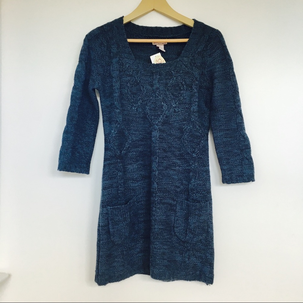 NEW Blue Dark Teal Sweater Dress