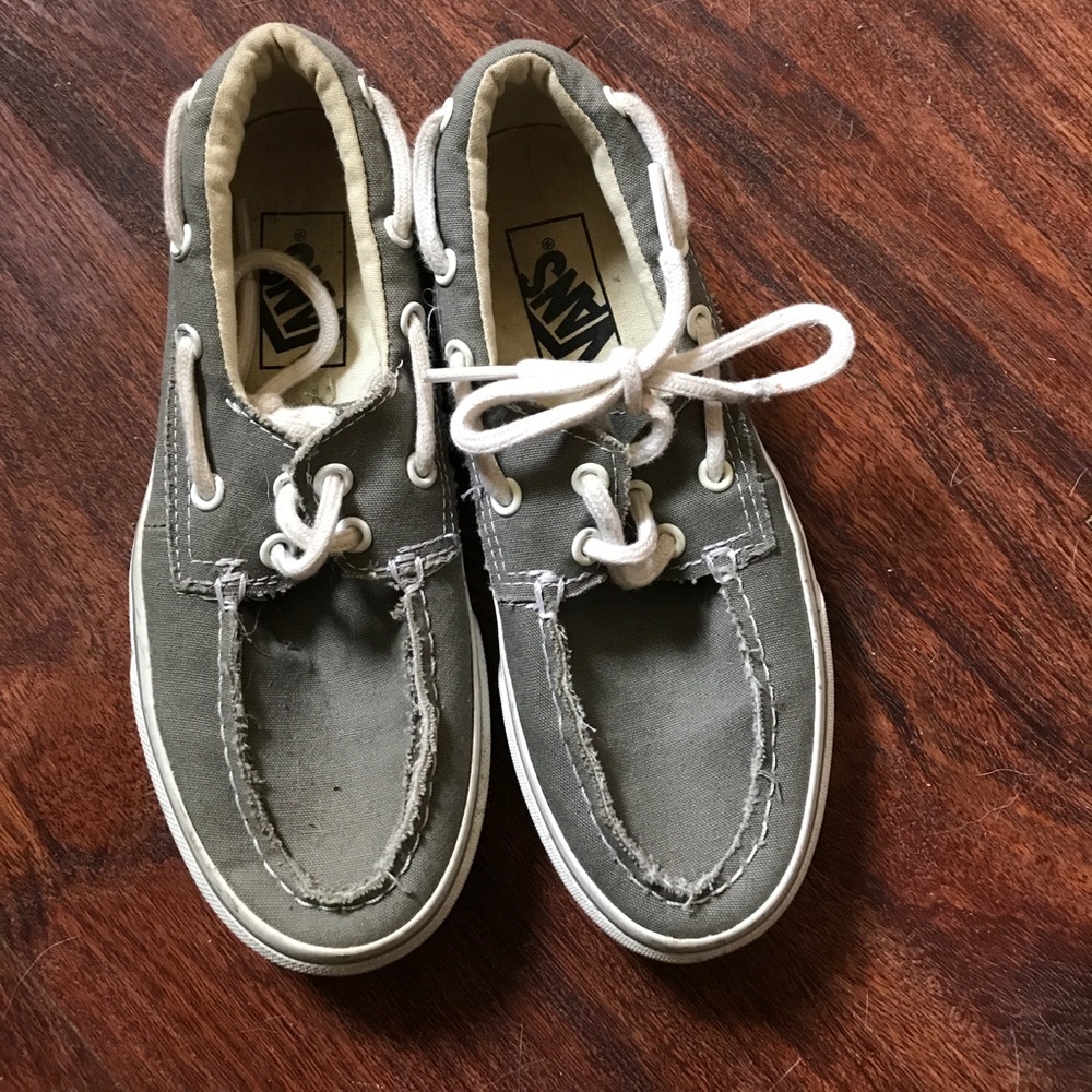 Vans grey boat shoe size 6 women’s