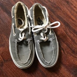 Vans grey boat shoe size 6 women’s