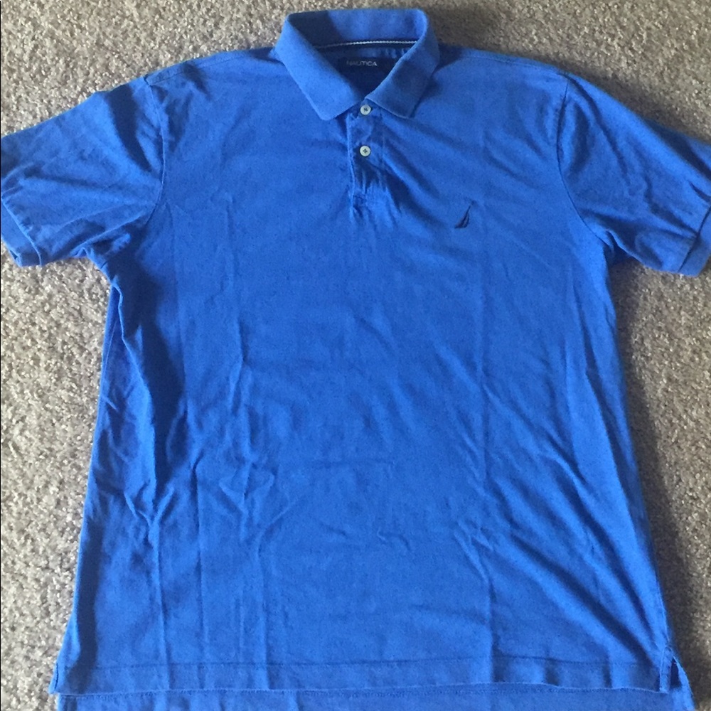 Nautica polo, worn, kinda faded.