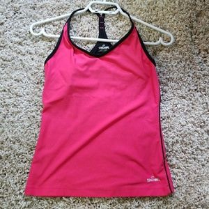 Workout tank with built-in bra