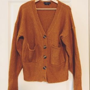 Zara orange knit sweater