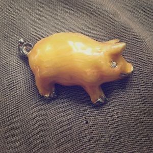 Vintage pig brooch