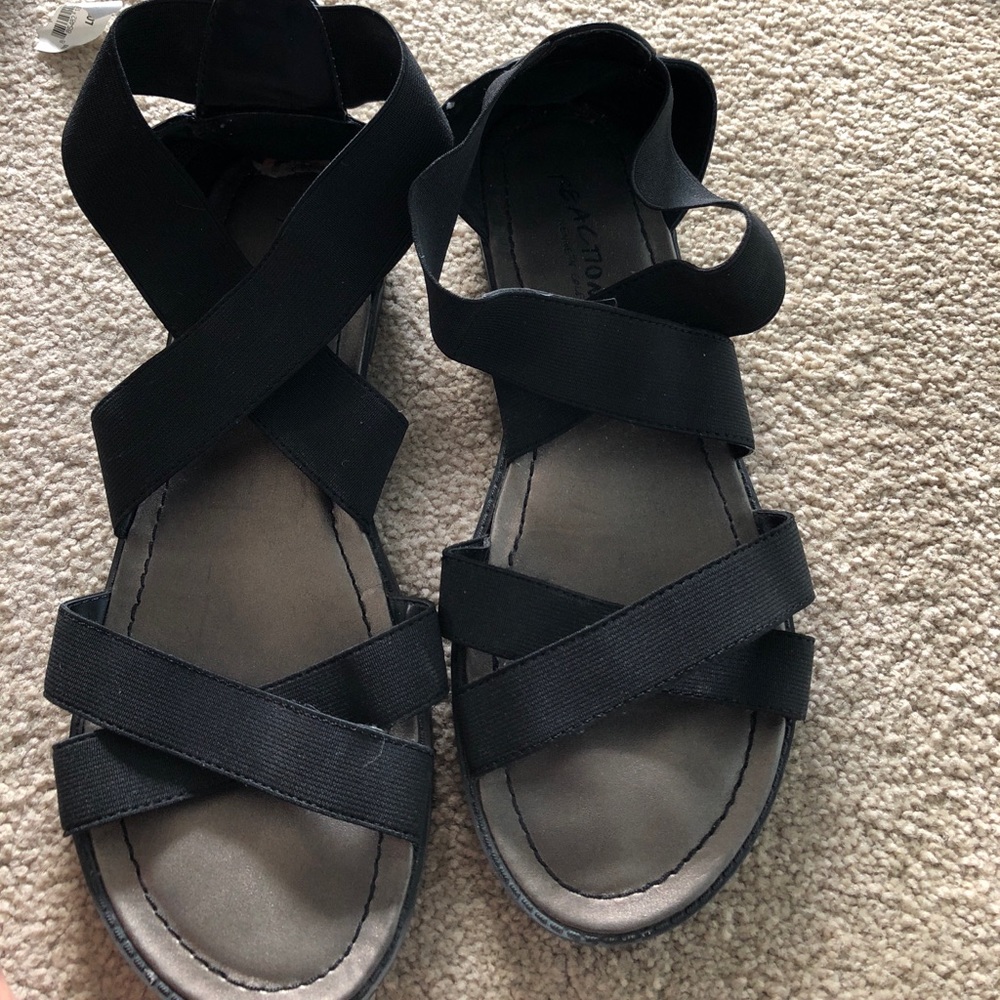 black sandals