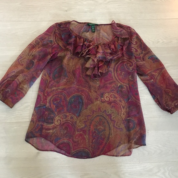 Ralph Lauren Tops - Cute Ralph Lauren Sheer Blouse