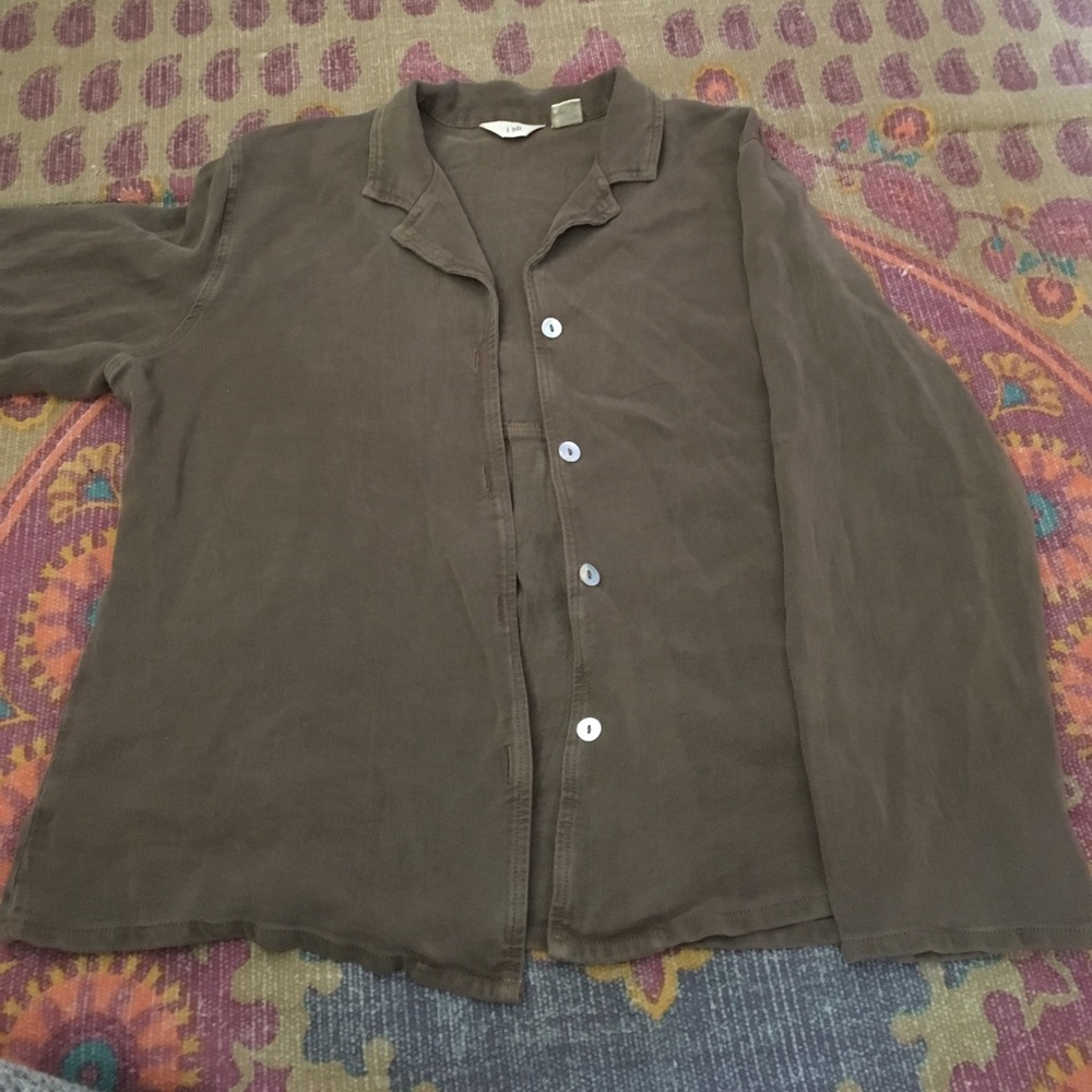 Brown button down sweater