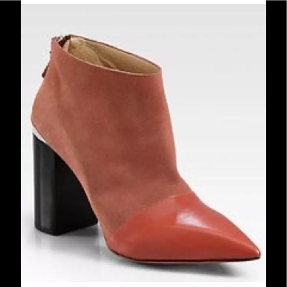 SEE BY CHLOÉ -Suede and leather ankle boots