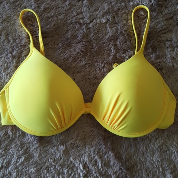 Other - NWOT, Yellow underwire pushup bikini top.