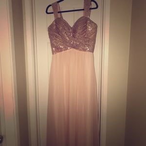 Blush sequin top dress