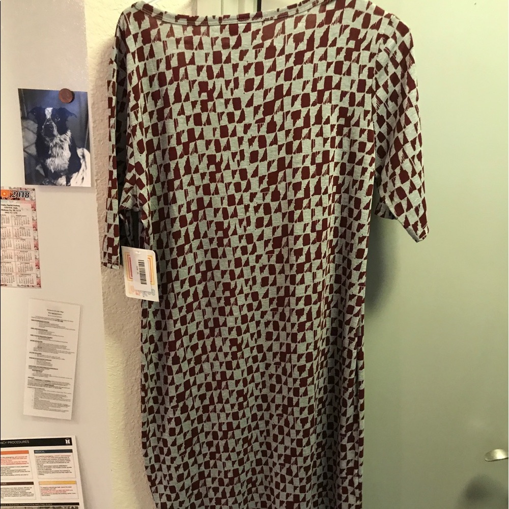 Lularoe grey and maroon XL Julia